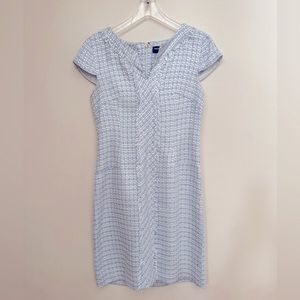 Karl Lagerfield - Periwinkle Blue cap sleeve v-neck dress with frayed detail